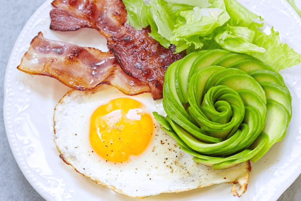A plate of keto diet A plate of keto diet