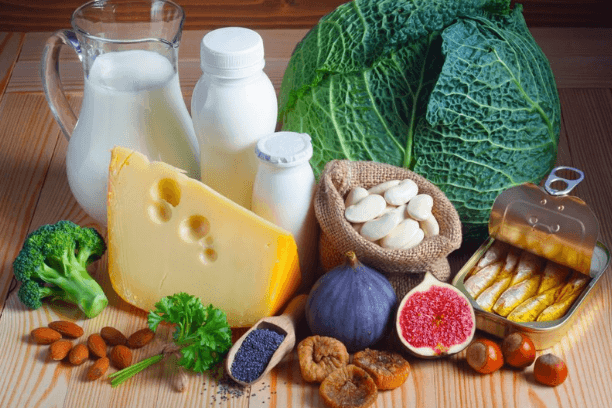 dairy products and green leafy vegetables dairy products and green leafy vegetables