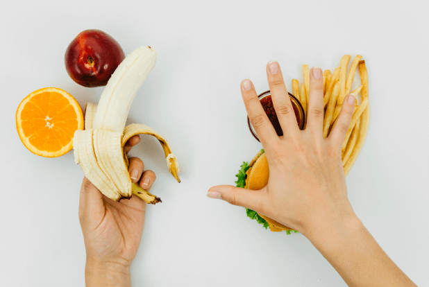 Eat healthy food and cut down junk food